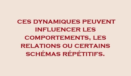 influences sur les comportements ou certains schémas répétitifs