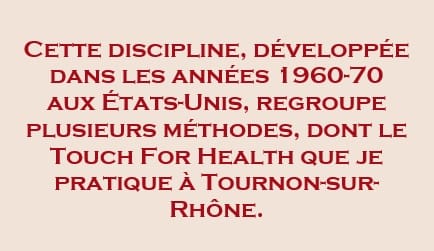 la kinésiologie depuis les années 60