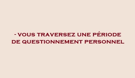 période questionnement