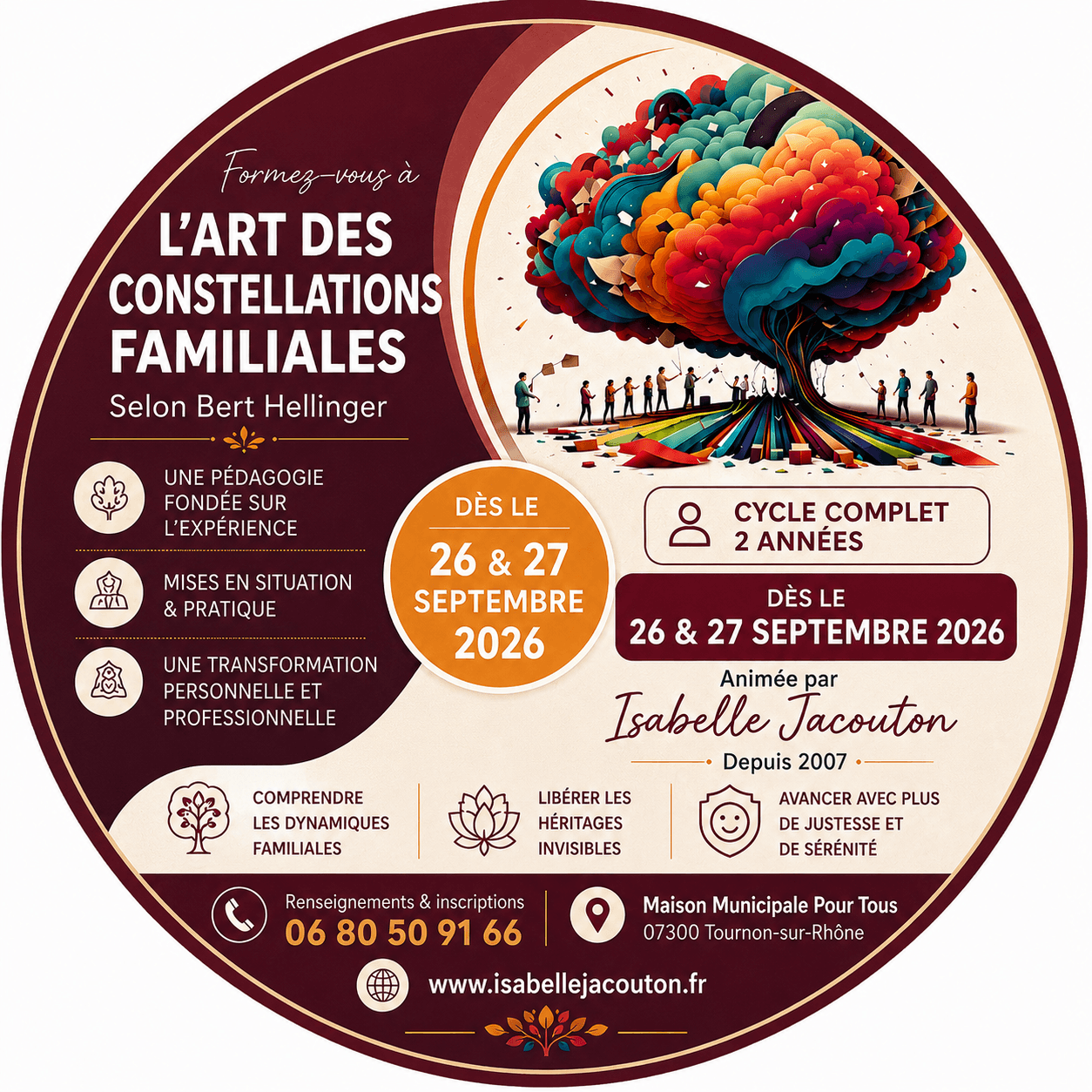 Découvrez la formation Aux constellations familiales Approfondie sur une durée de 2 années