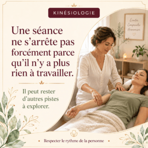 Kinésiologie Il y a un rythme de travail à respecter et aujourd'hui n'y a plus rien d'autre à faire